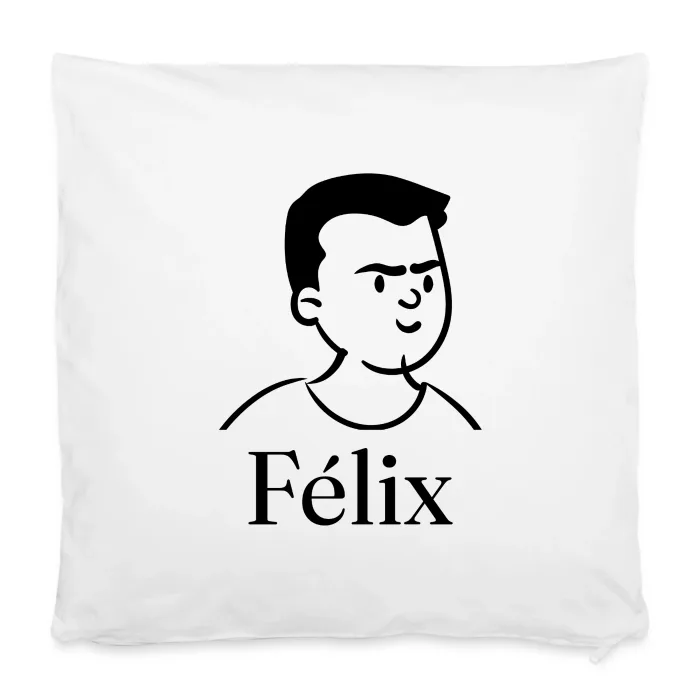 Housse de coussin personnalisée au prénom Félix