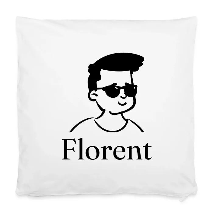 Housse de coussin personnalisée au prénom Florent