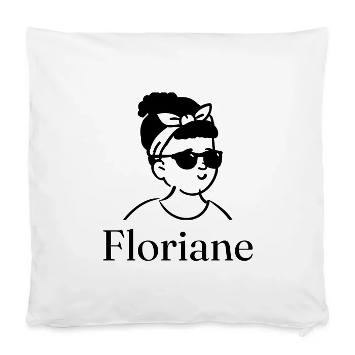 Housse de coussin personnalisée au prénom Floriane