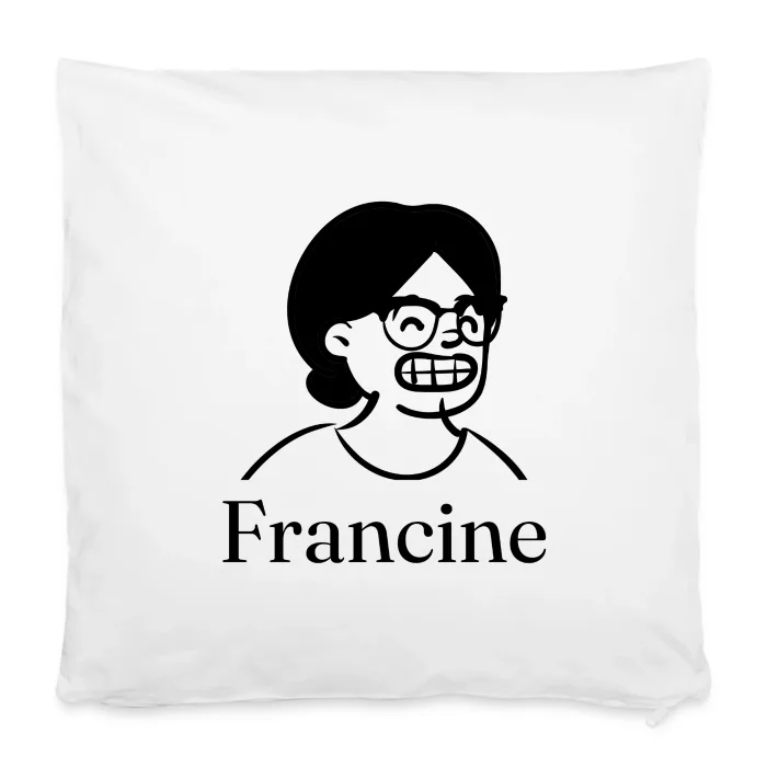 Housse de coussin personnalisée au prénom Francine