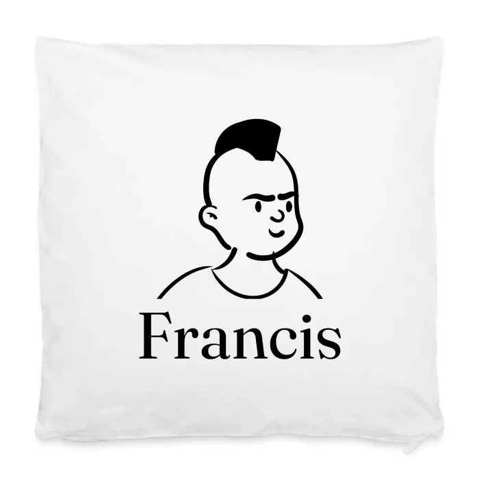 Housse de coussin personnalisée au prénom Francis
