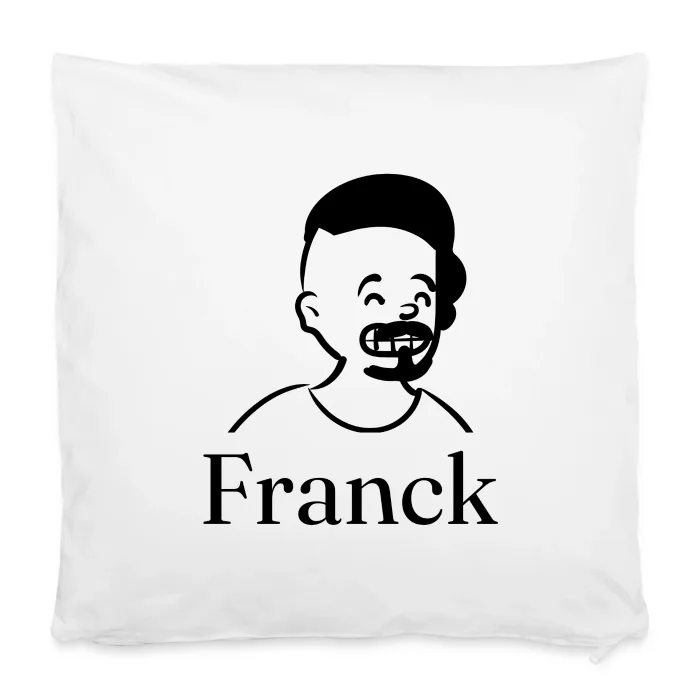 Housse de coussin personnalisée au prénom Franck
