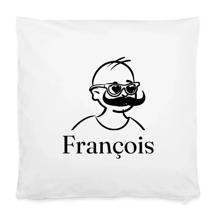 Housse de coussin personnalisée au prénom François