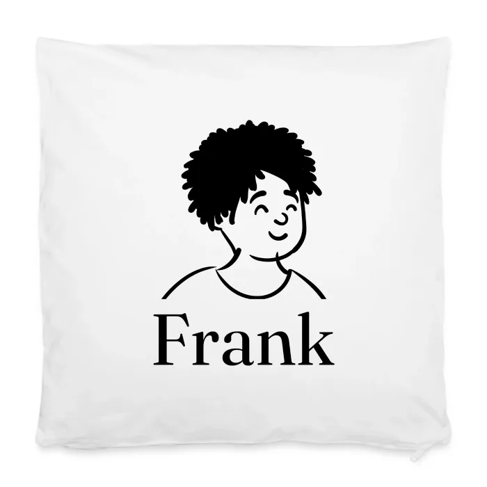 Housse de coussin personnalisée au prénom Frank