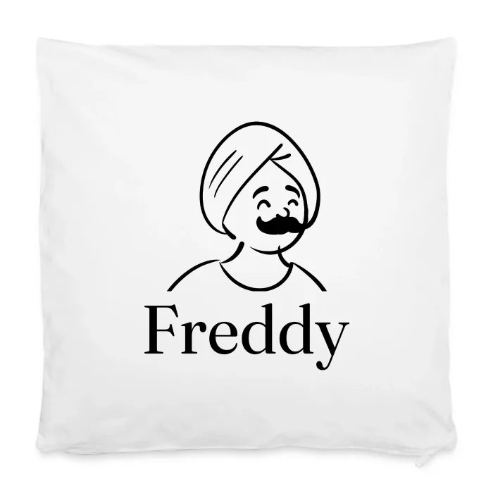 Housse de coussin personnalisée au prénom Freddy