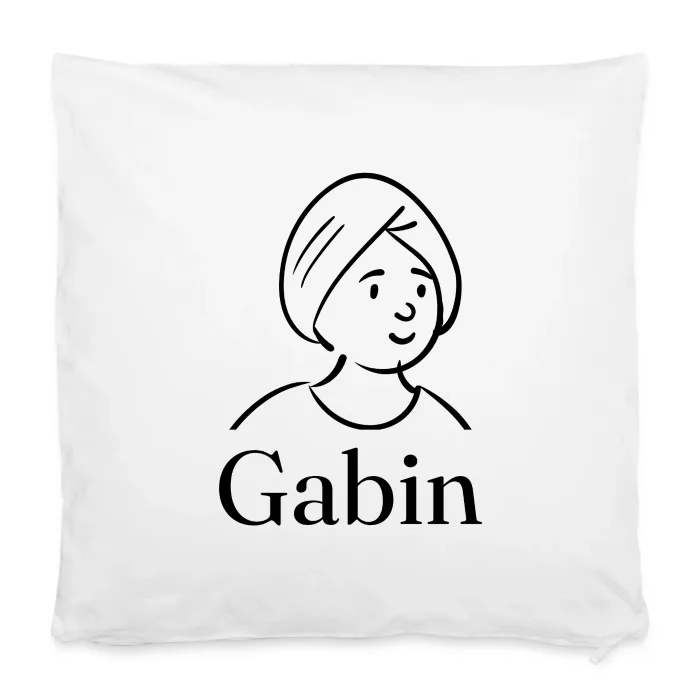 Housse de coussin personnalisée au prénom Gabin