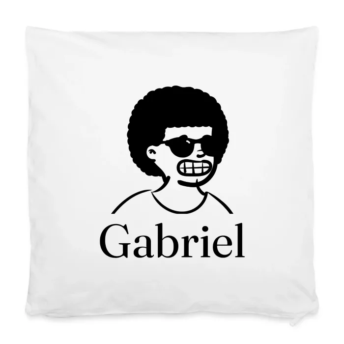 Housse de coussin personnalisée au prénom Gabriel