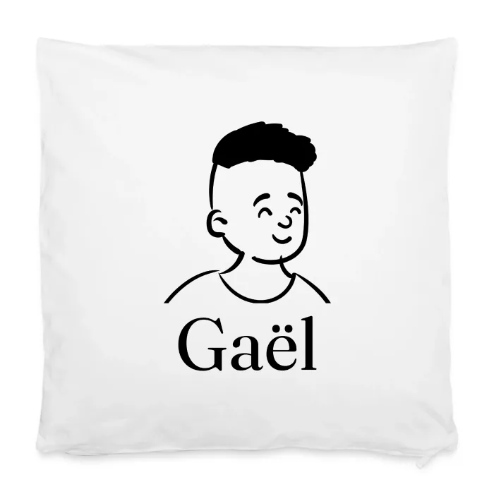 Housse de coussin personnalisée au prénom Gaël