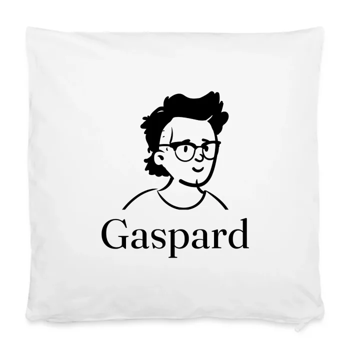 Housse de coussin personnalisée au prénom Gaspard