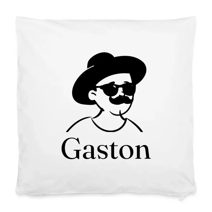 Housse de coussin personnalisée au prénom Gaston