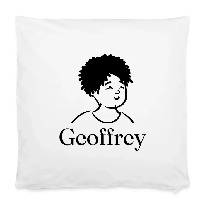 Housse de coussin personnalisée au prénom Geoffrey