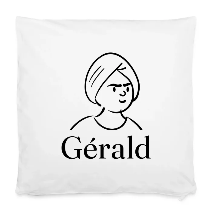 Housse de coussin personnalisée au prénom Gérald