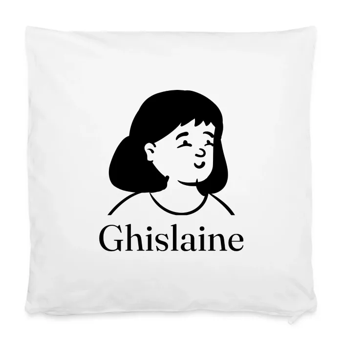 Housse de coussin personnalisée au prénom Ghislaine