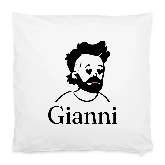 Housse de coussin personnalisée au prénom Gianni