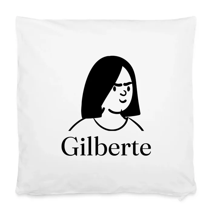 Housse de coussin personnalisée au prénom Gilberte