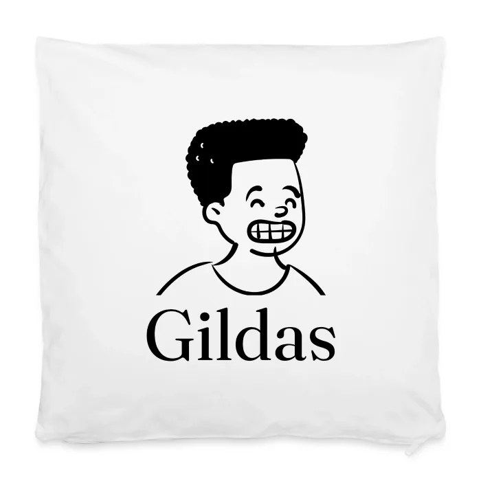 Housse de coussin personnalisée au prénom Gildas