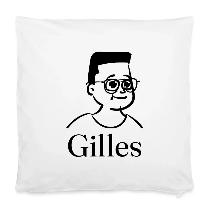 Housse de coussin personnalisée au prénom Gilles