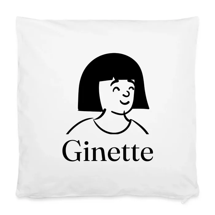 Housse de coussin personnalisée au prénom Ginette