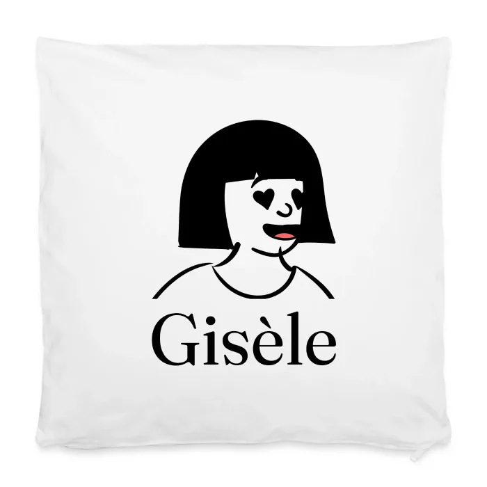 Housse de coussin personnalisée au prénom Gisèle