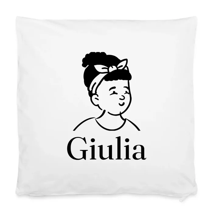 Housse de coussin personnalisée au prénom Giulia