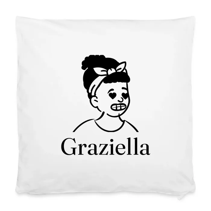 Housse de coussin personnalisée au prénom Graziella