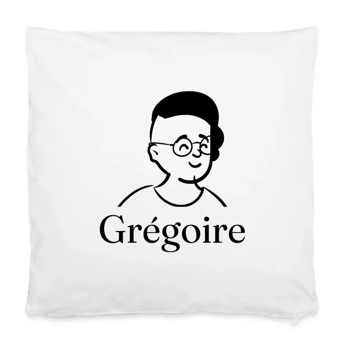 Housse de coussin personnalisée au prénom Grégoire