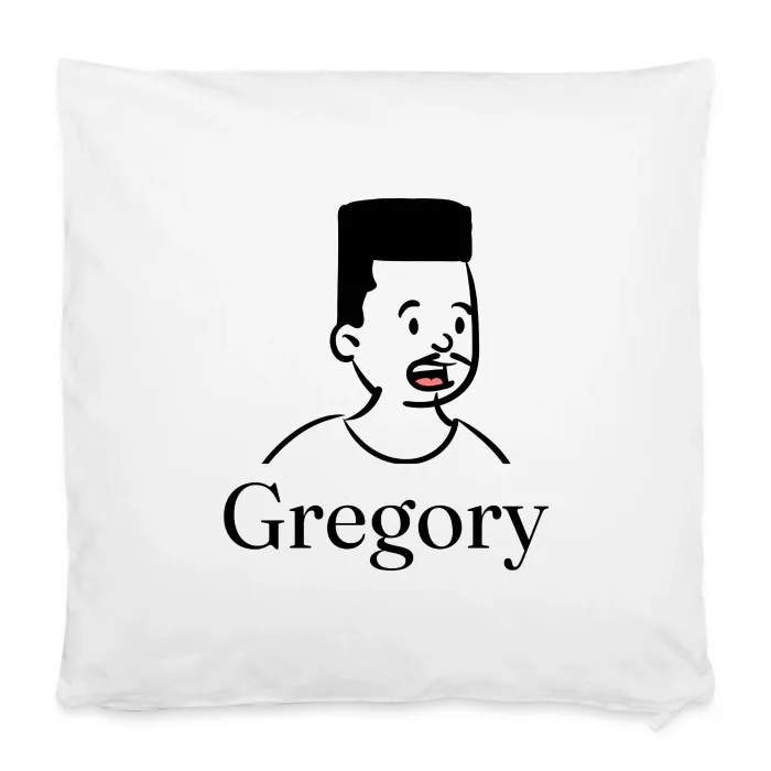 Housse de coussin personnalisée au prénom Gregory