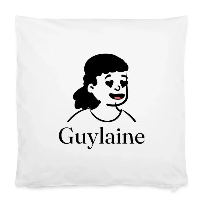 Housse de coussin personnalisée au prénom Guylaine