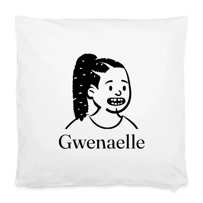 Housse de coussin personnalisée au prénom Gwenaelle