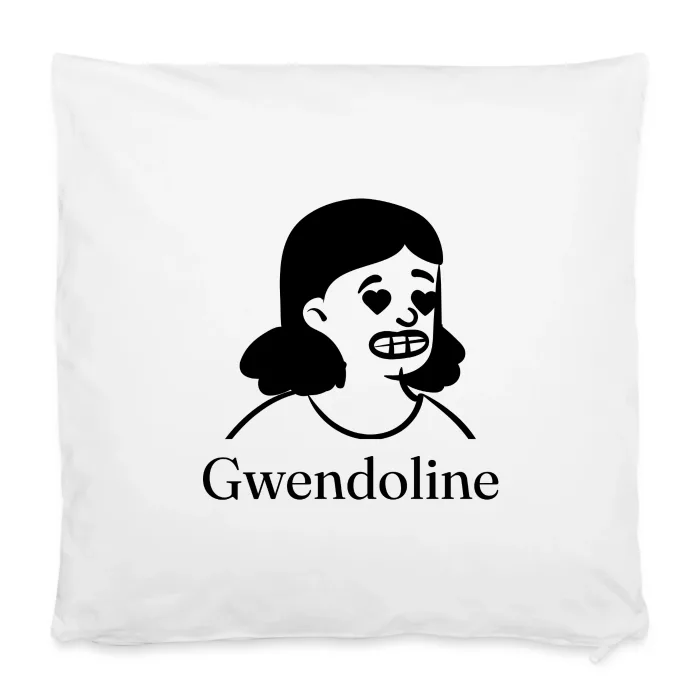Housse de coussin personnalisée au prénom Gwendoline