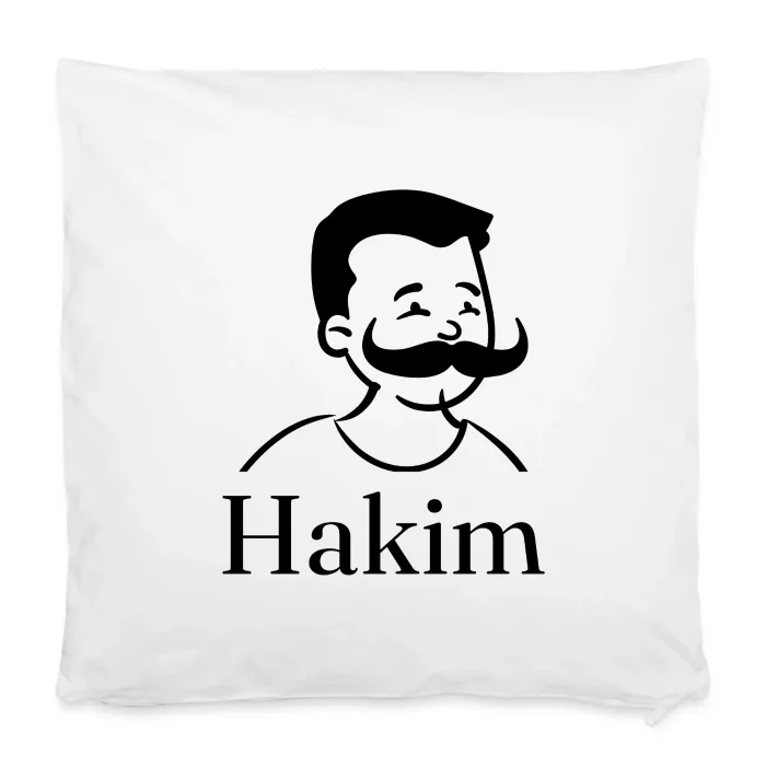 Housse de coussin personnalisée au prénom Hakim