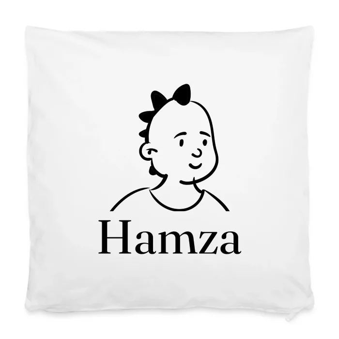 Housse de coussin personnalisée au prénom Hamza