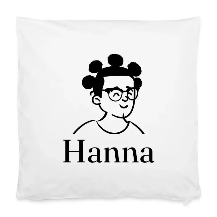 Housse de coussin personnalisée au prénom Hanna