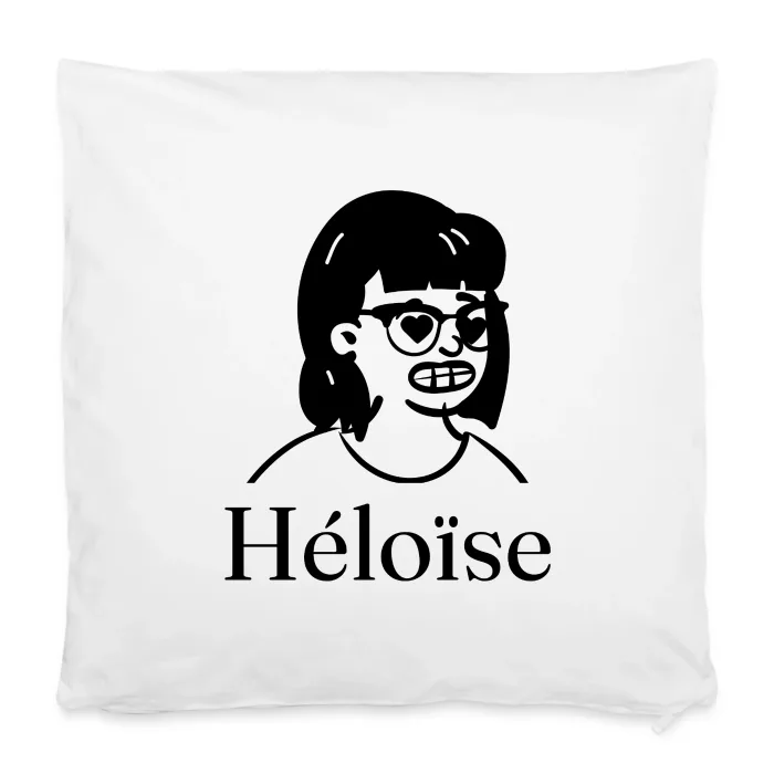 Housse de coussin personnalisée au prénom Héloïse