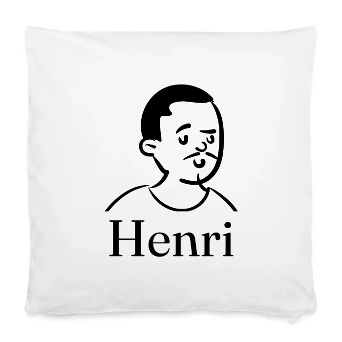 Housse de coussin personnalisée au prénom Henri