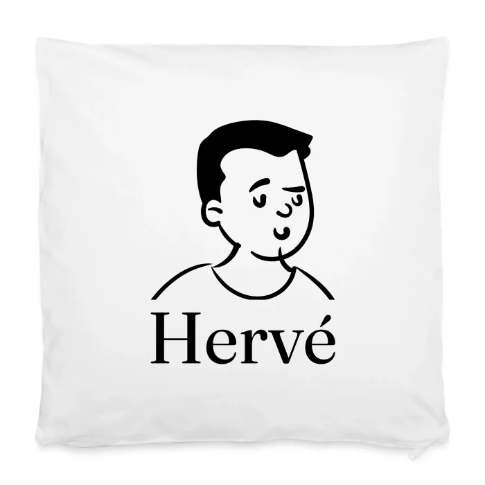 Housse de coussin personnalisée au prénom Hervé