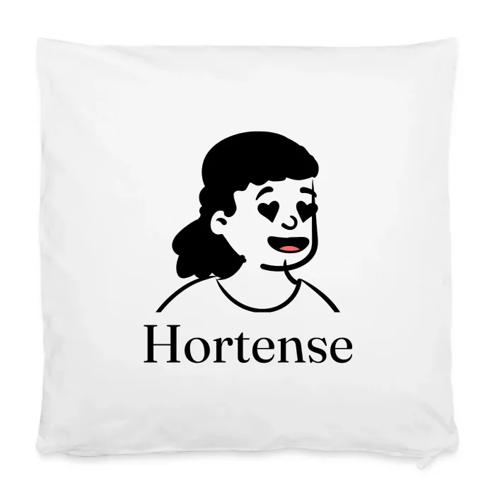 Housse de coussin personnalisée au prénom Hortense