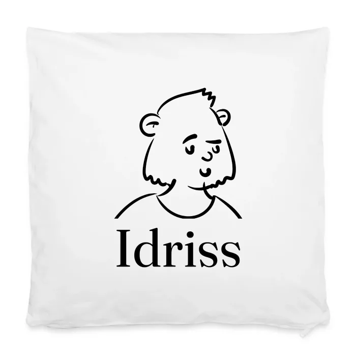 Housse de coussin personnalisée au prénom Idriss