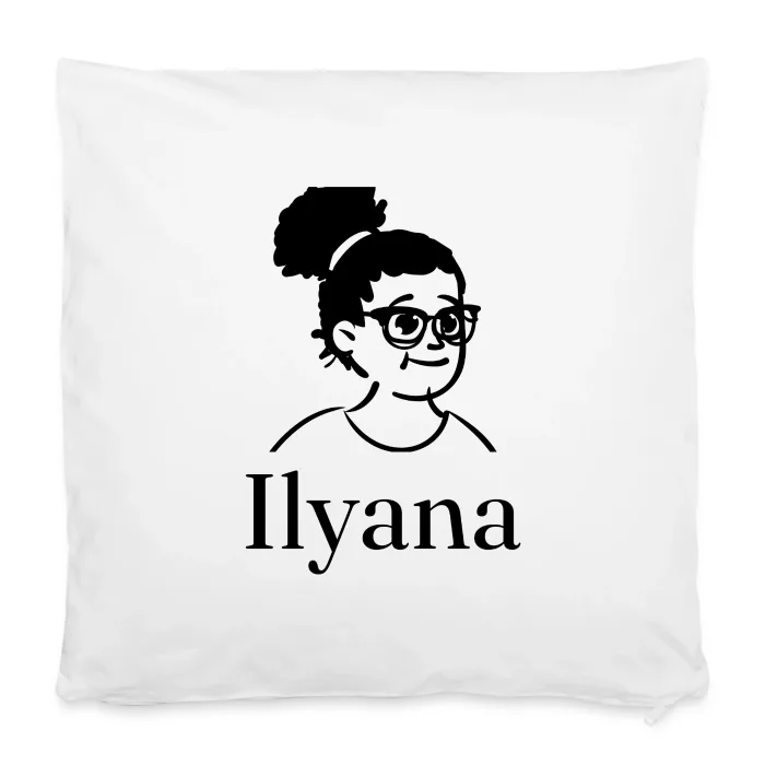 Housse de coussin personnalisée au prénom Ilyana