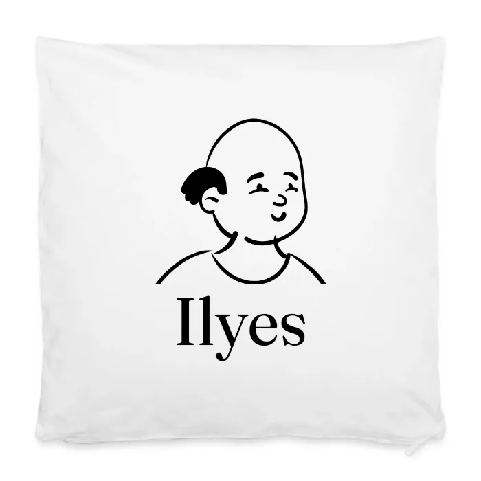 Housse de coussin personnalisée au prénom Ilyes
