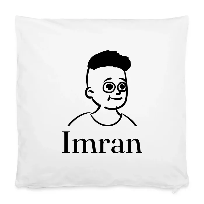 Housse de coussin personnalisée au prénom Imran