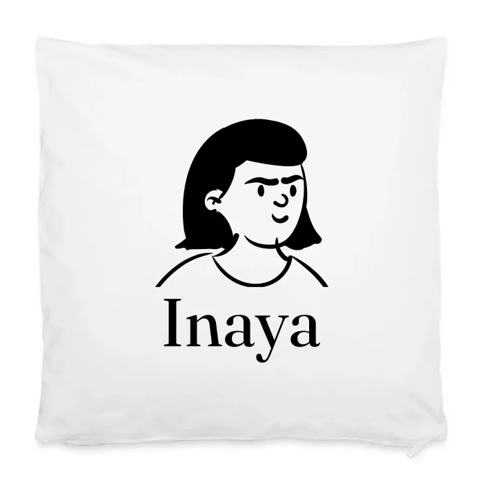 Housse de coussin personnalisée au prénom Inaya