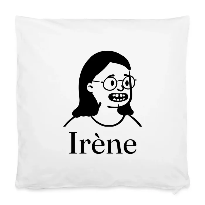 Housse de coussin personnalisée au prénom Irène