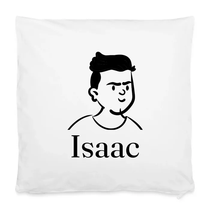 Housse de coussin personnalisée au prénom Isaac