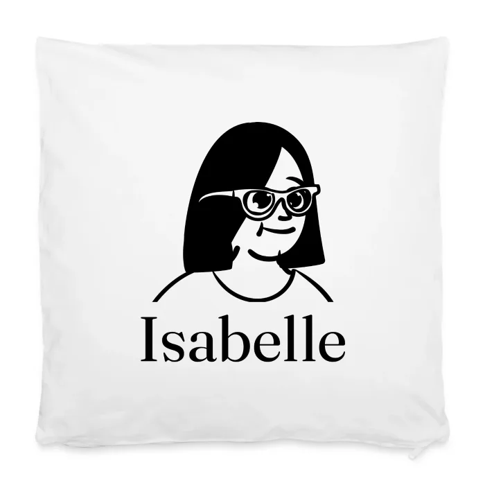 Housse de coussin personnalisée au prénom Isabelle