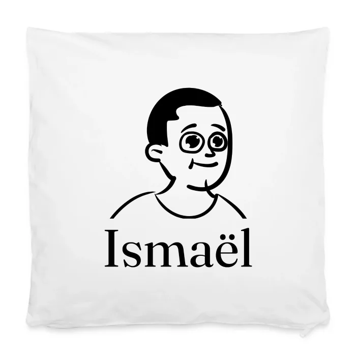 Housse de coussin personnalisée au prénom Ismaël