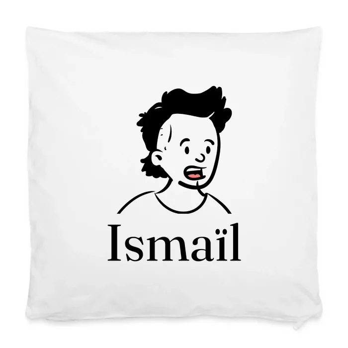 Housse de coussin personnalisée au prénom Ismaïl