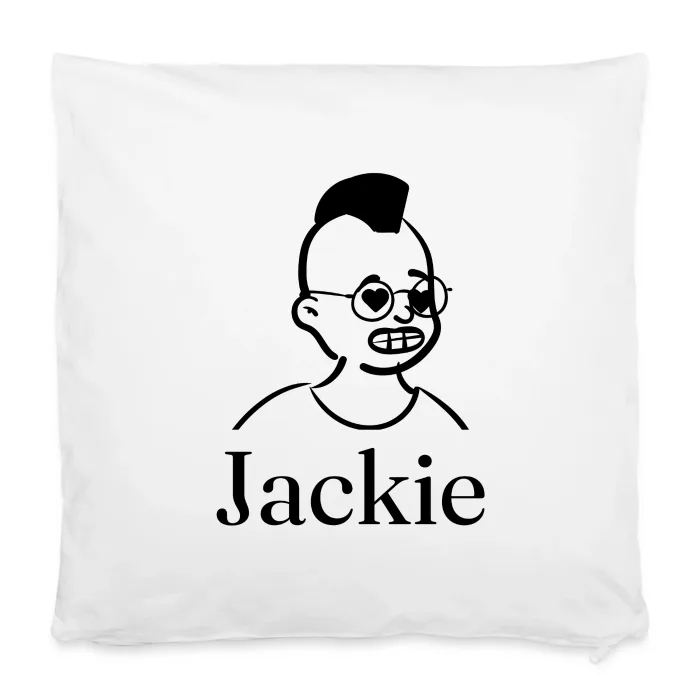 Housse de coussin personnalisée au prénom Jackie