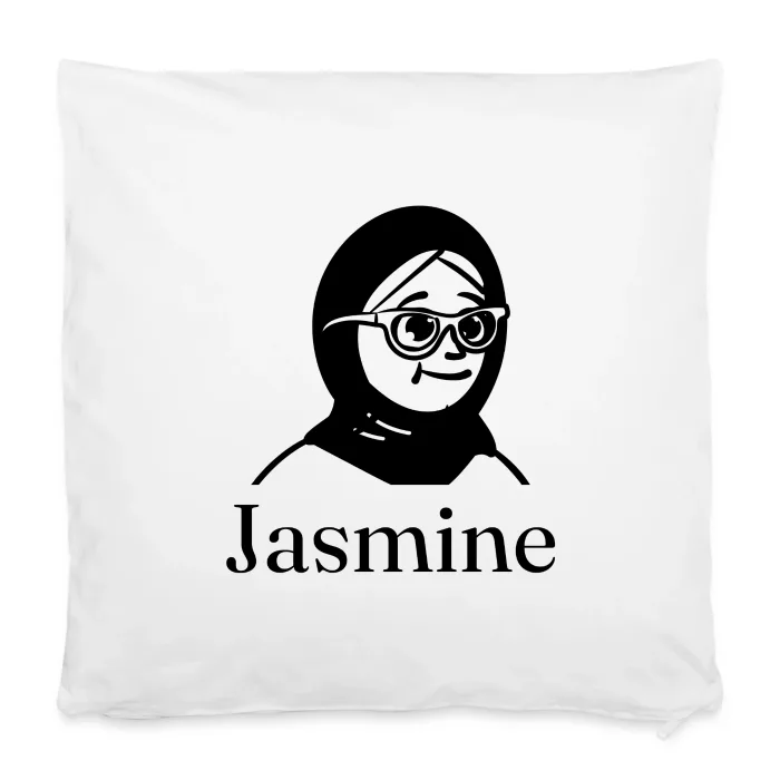 Housse de coussin personnalisée au prénom Jasmine