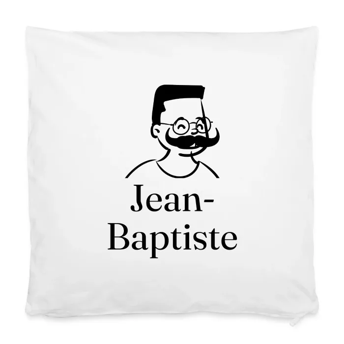 Housse de coussin personnalisée au prénom Jean-Baptiste